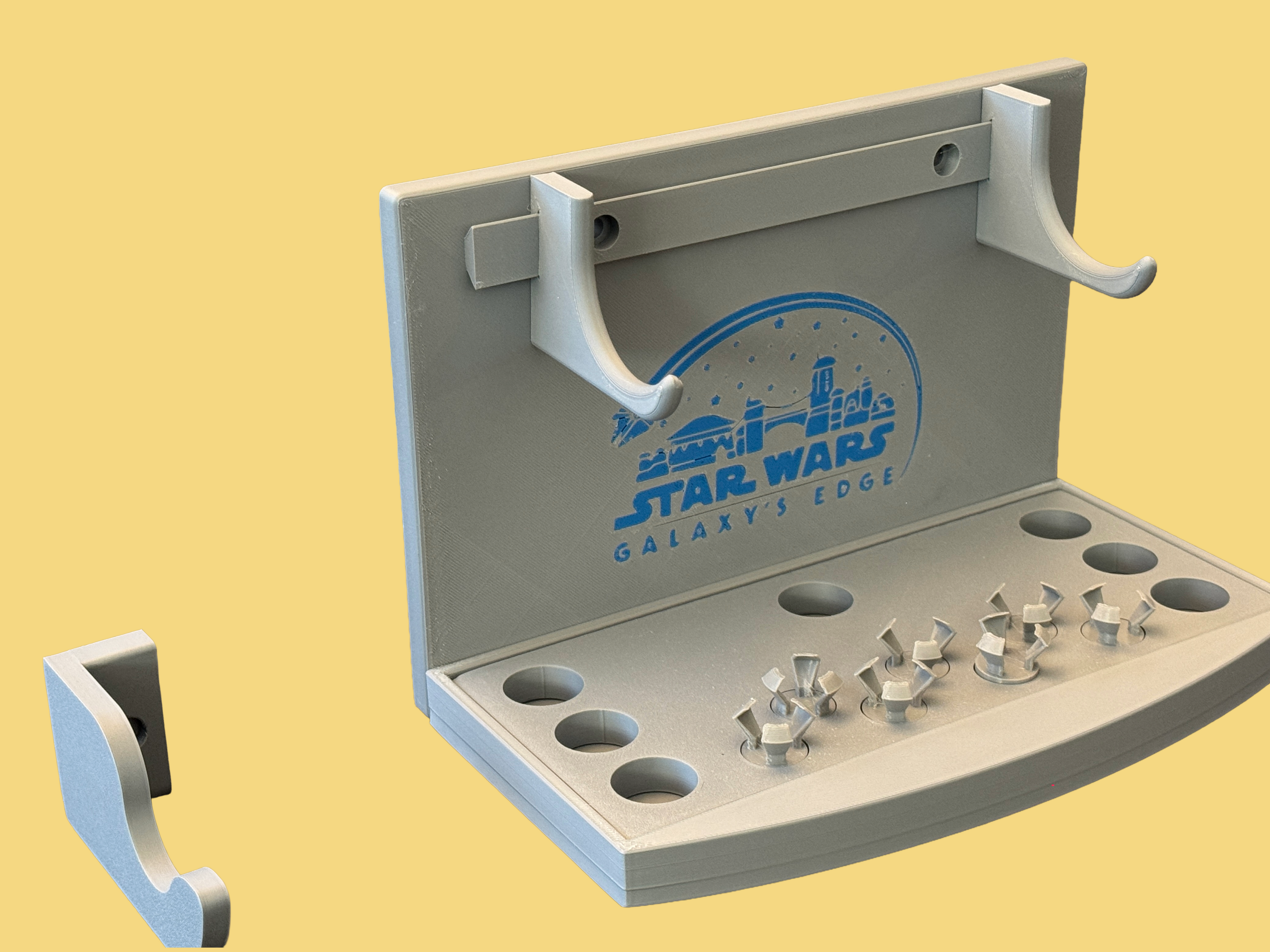 Deluxe Lightsaber Display, Wall or Desktop, with Kyber Crystal display