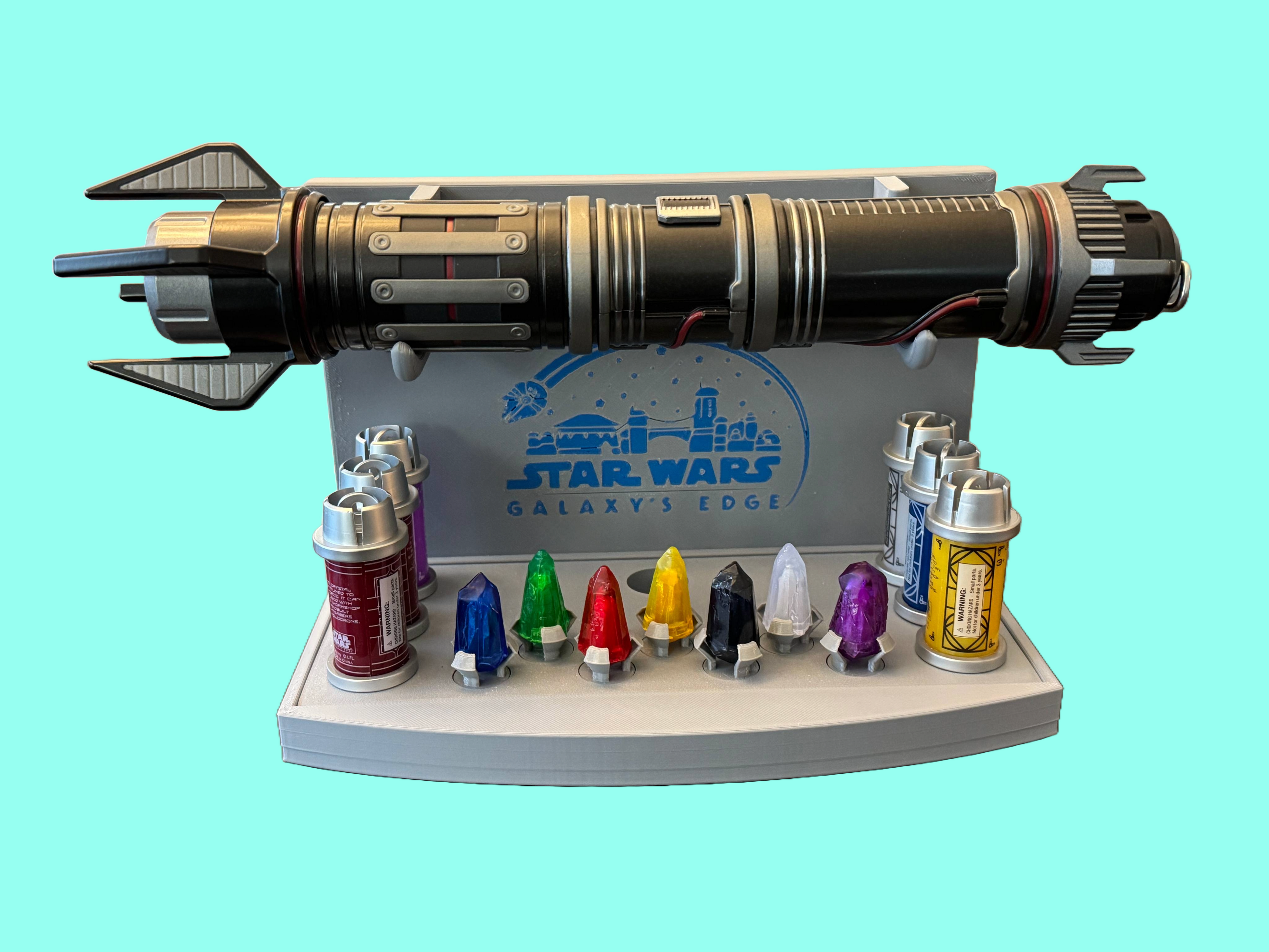 Deluxe Lightsaber Display, Wall or Desktop, with Kyber Crystal display