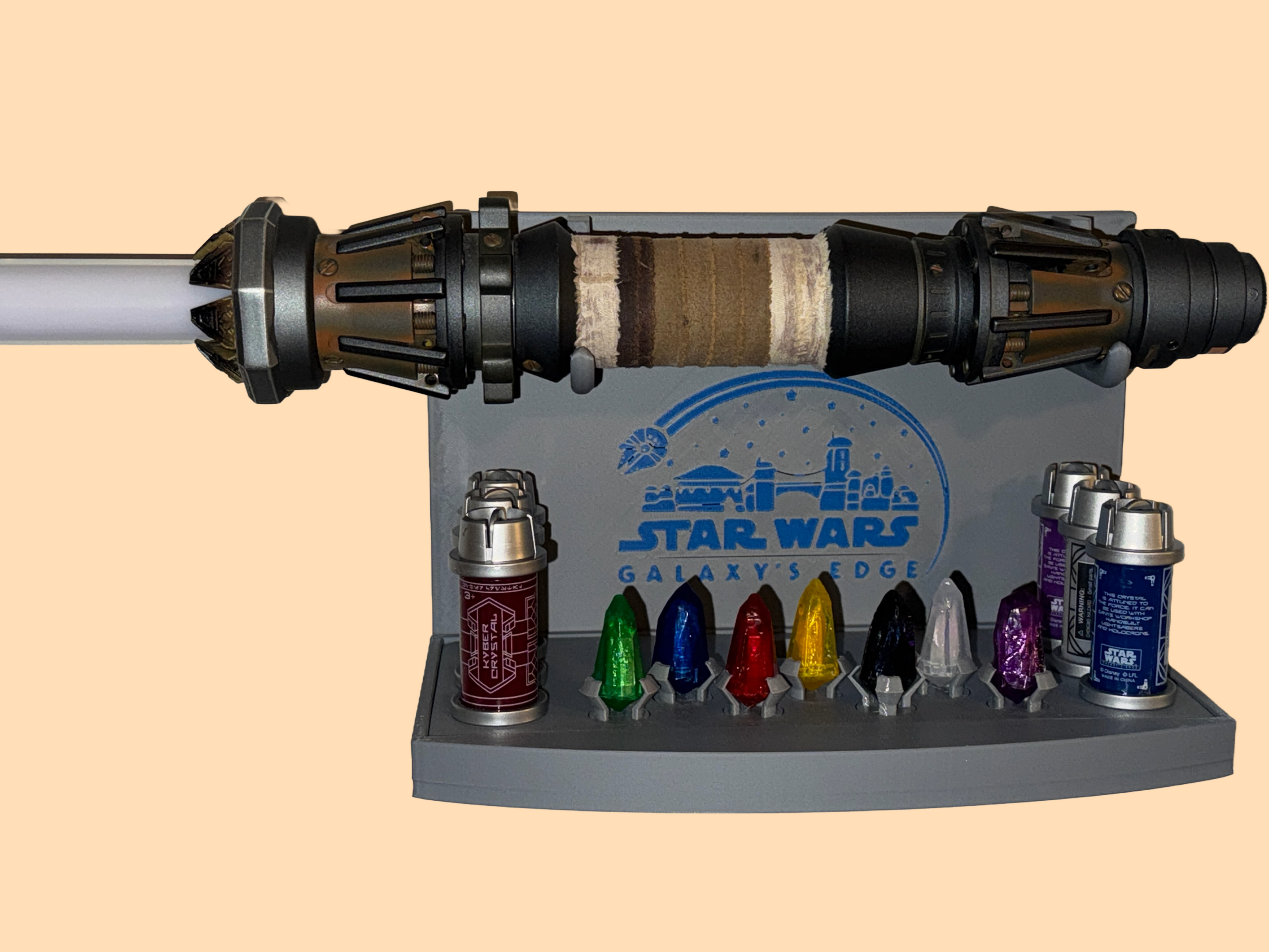 Deluxe Lightsaber Display, Wall or Desktop, with Kyber Crystal display
