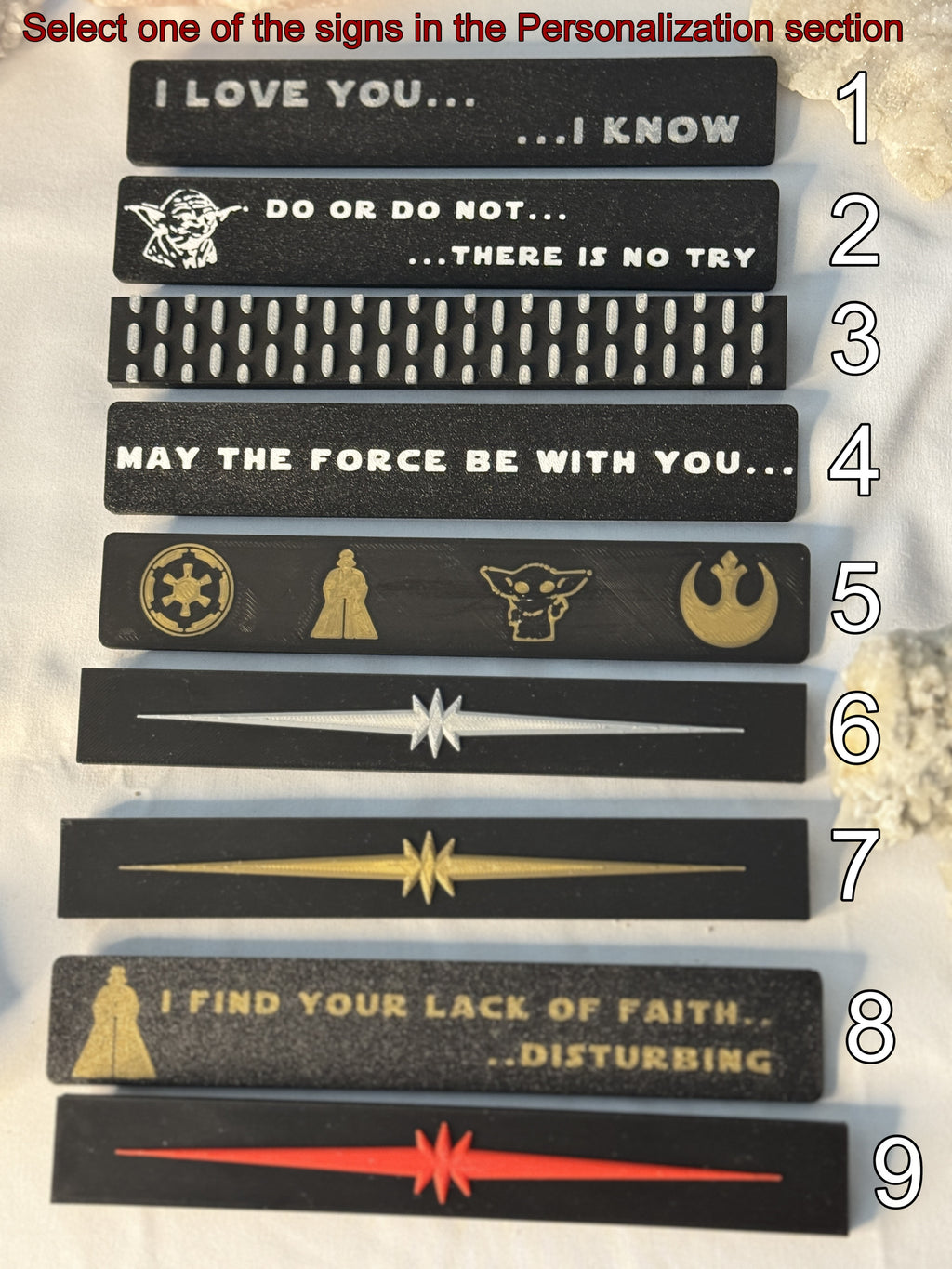 Lightsaber Display Stand with LED lighting